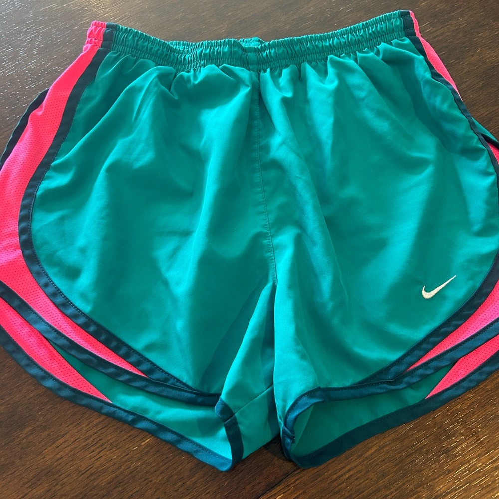Nike Aqua and Pink Athletic Shorts Lightweight Dri-FIT